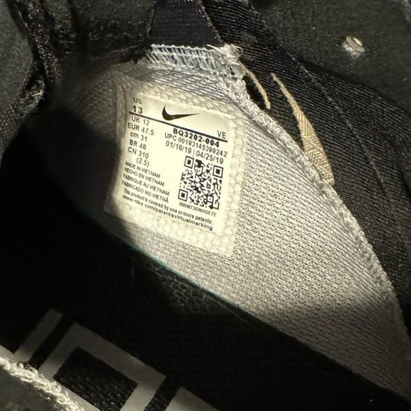 Nike Zoom Gravity Running Mens Shoes 13 Black/Anthracite BQ3202-004 Gray - Picture 7 of 9